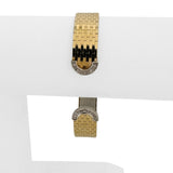 14k Yellow and White Gold Diamond 36g Solid Flexible Cuff Bracelet Italy 6.75"