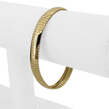 14k Yellow Gold 15.2g Solid Polished 7.5mm Omega Link Bracelet Italy 7.25"