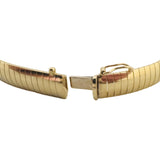 14k Yellow Gold 15.2g Solid Polished 7.5mm Omega Link Bracelet Italy 7.25"