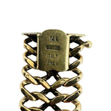 14k Yellow Gold 18g Vintage Ladies 17mm Fancy Link Bracelet Italy 7.5"