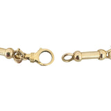 14k Yellow and White Gold 27g Solid Coin Medallion Station Bar Link Bracelet 8"