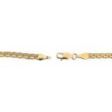 14k Yellow Gold and Marquise Cut Onyx Centerpiece Bismark Link Necklace 16.5"