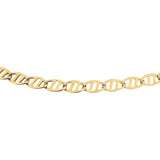 14k Yellow Gold 9.6g Ladies Fancy Mariner Link Chain Necklace Italy 18"