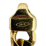 14k Two Tone Gold 19.4g Solid Men's Fancy Figarucci Link Bracelet Italy 8.25"