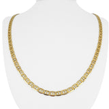 14k Yellow Gold 22.5g Solid Diamond Cut Mariner Link Chain Necklace Italy 24"