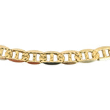 14k Yellow Gold 22.5g Solid Diamond Cut Mariner Link Chain Necklace Italy 24"