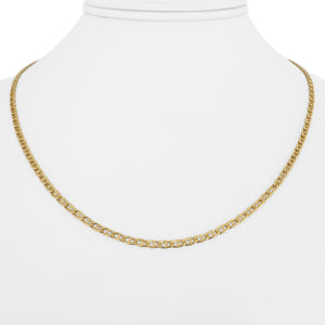 14k Yellow Gold 5.6g Light Thin 2.2mm Mariner Link Chain Necklace Italy 17.5"