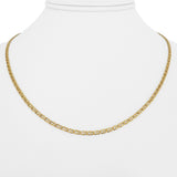14k Yellow Gold 5.6g Light Thin 2.2mm Mariner Link Chain Necklace Italy 17.5"
