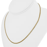 14k Yellow Gold 5.6g Light Thin 2.2mm Mariner Link Chain Necklace Italy 17.5"