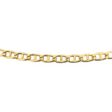 14k Yellow Gold 5.6g Light Thin 2.2mm Mariner Link Chain Necklace Italy 17.5"