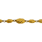 Chanel Vintage Gold Plated Heavy 110g Fancy Cable Link Chain Necklace France 34"