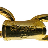 Chanel Vintage Gold Plated Heavy 110g Fancy Cable Link Chain Necklace France 34"