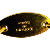 Chanel Vintage 1983 Gold Plated Very Long Clover Motif Necklace France 72"