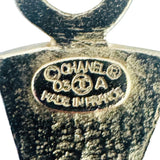 Chanel Vintage Gold Plated Long Cross Pendant Necklace 30"