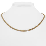 18k Yellow Gold 18.6g Solid Ladies 3.2mm Cuban Curb Link Chain Necklace 18"