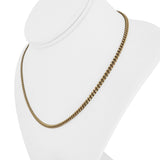 18k Yellow Gold 18.6g Solid Ladies 3.2mm Cuban Curb Link Chain Necklace 18"