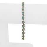 10k Yellow Gold and Oval Cut Topaz 4.9g Ladies Bracelet 7.5"