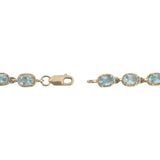 10k Yellow Gold and Oval Cut Topaz 4.9g Ladies Bracelet 7.5"