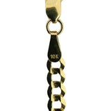 10k Yellow Gold 7.4g Solid Flat Thin 3.5mm Curb Link Chain Necklace 24"