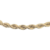 10k Yellow Gold 25.2g Hollow Thick 6mm Diamond Cut Rope Chain Necklace 24"