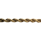 10k Yellow Gold 25.2g Hollow Thick 6mm Diamond Cut Rope Chain Necklace 24"