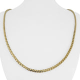10k Yellow Gold 29.8g Solid Heavy 3.2mm Squared Franco Link Chain Necklace 24"