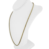 10k Yellow Gold 29.8g Solid Heavy 3.2mm Squared Franco Link Chain Necklace 24"