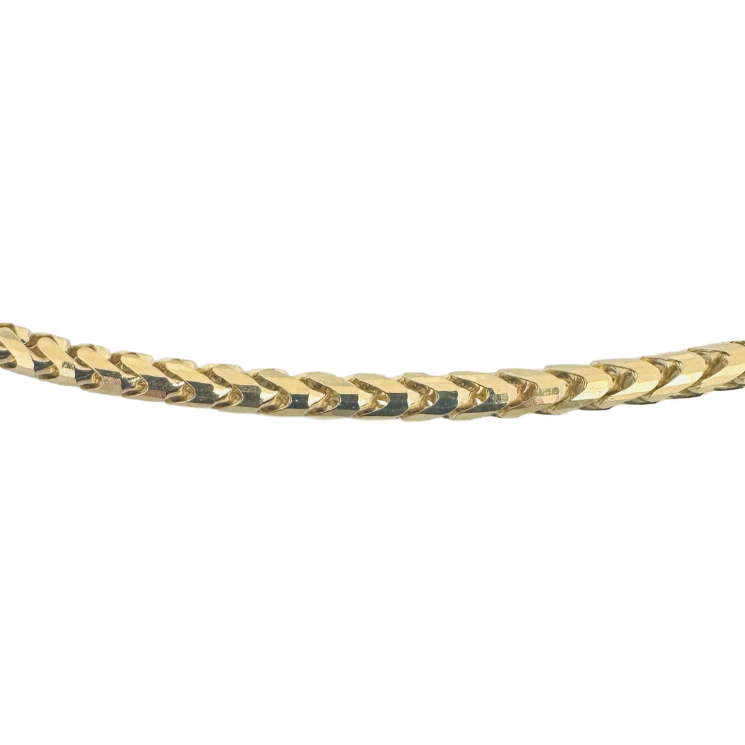 10k Yellow Gold 29.8g Solid Heavy 3.2mm Squared Franco Link Chain Necklace 24"