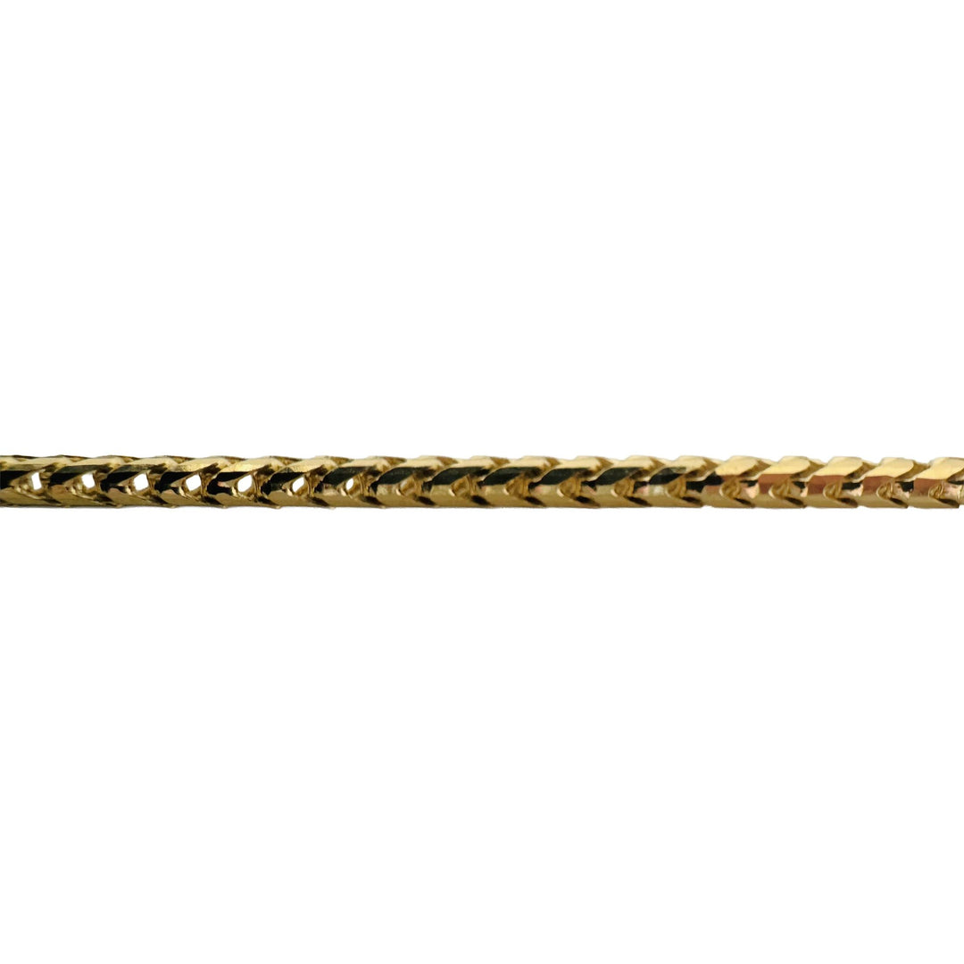 10k Yellow Gold 29.8g Solid Heavy 3.2mm Squared Franco Link Chain Necklace 24"