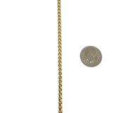 10k Yellow Gold 29.8g Solid Heavy 3.2mm Squared Franco Link Chain Necklace 24"