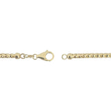 10k Yellow Gold 29.8g Solid Heavy 3.2mm Squared Franco Link Chain Necklace 24"