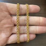 24k Pure Yellow Gold 24.2g Solid Heavy Bismark Link Necklace 16"