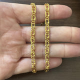 24k Pure Yellow Gold 29.6g Solid Heavy 5mm Double Curb Link Chain Necklace 16"