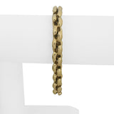14k Yellow Gold 18g Ladies Polished 8.5mm Vintage Fancy Link Bracelet Italy 7.5"