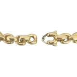 14k Yellow Gold 18g Ladies Polished 8.5mm Vintage Fancy Link Bracelet Italy 7.5"