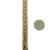 14k Yellow Gold 11.5g Ladies Thick 8.5mm Byzantine Link Bracelet Turkey 8"