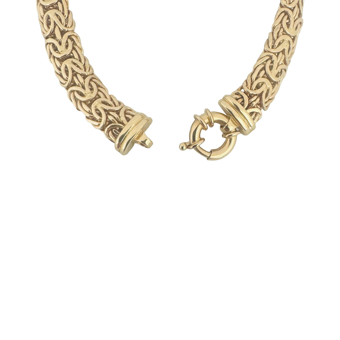 14k Yellow Gold 11.5g Ladies Thick 8.5mm Byzantine Link Bracelet Turkey 8"