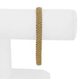 14k Yellow Gold 5g Hollow Multi Strand Mesh Rope Bracelet Turkey 8"