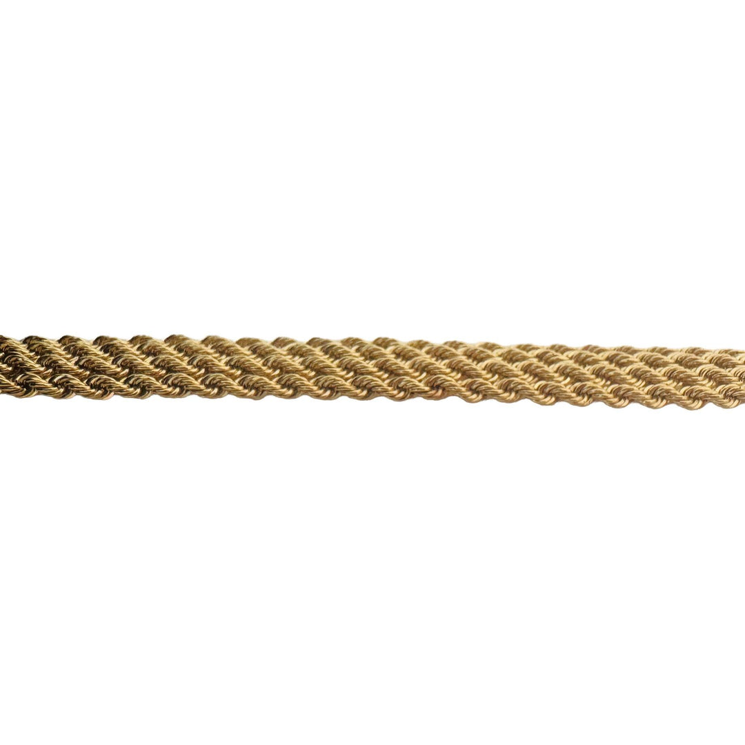 14k Yellow Gold 5g Hollow Multi Strand Mesh Rope Bracelet Turkey 8"