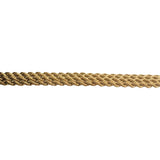 14k Yellow Gold 5g Hollow Multi Strand Mesh Rope Bracelet Turkey 8"
