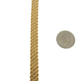 14k Yellow Gold 5g Hollow Multi Strand Mesh Rope Bracelet Turkey 8"