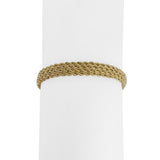 14k Yellow Gold 5g Hollow Multi Strand Mesh Rope Bracelet Turkey 8"