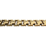14k Yellow Gold 10.4g Vintage Milor 10mm Fancy Link Bracelet Italy 7"
