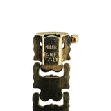 14k Yellow Gold 10.4g Vintage Milor 10mm Fancy Link Bracelet Italy 7"