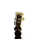 14k Yellow White and Rose Gold 8.3g Ladies XO Link Bracelet 7"
