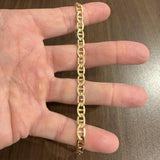 14k Yellow Gold 10.6g Semi Solid Men's 6mm Mariner Link Bracelet 8.25"
