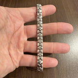 14k Yellow and White Gold 16g Reversible Thick Fancy Link Bracelet 7"