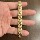 14k Yellow Gold 22.5g Ladies Polished 11.5mm Fancy Link Bracelet Italy 7"