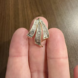 14k Yellow Gold and 0.35cttw Baguette Diamond Slide Pendant