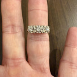 14k White Gold and 1cttw Three Diamond Vintage Ring Size 8